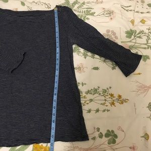 LOFT 3/4 Sleeve Striped Top